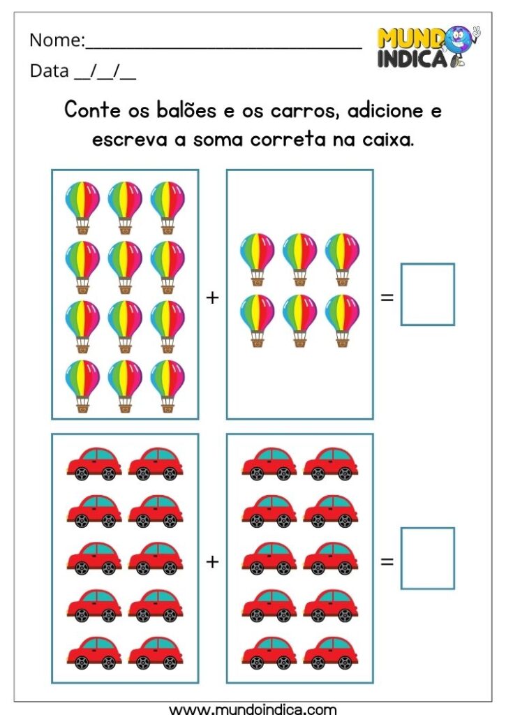 40 Atividades de Matemática para Alunos com Autismo para Imprimir