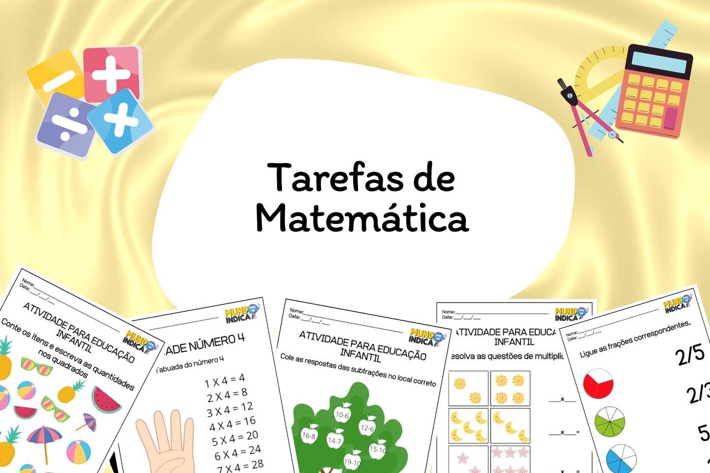 Tarefas de Matemática para Educação Infantil para Imprimir