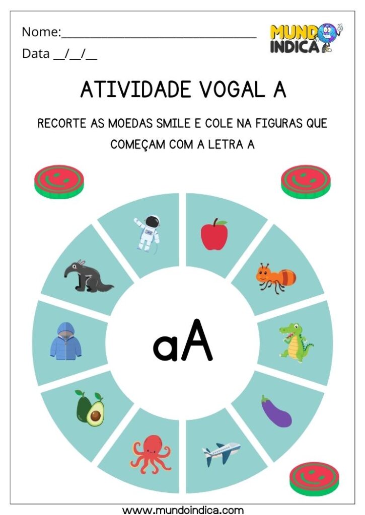 15 Atividades Vogal A para Imprimir