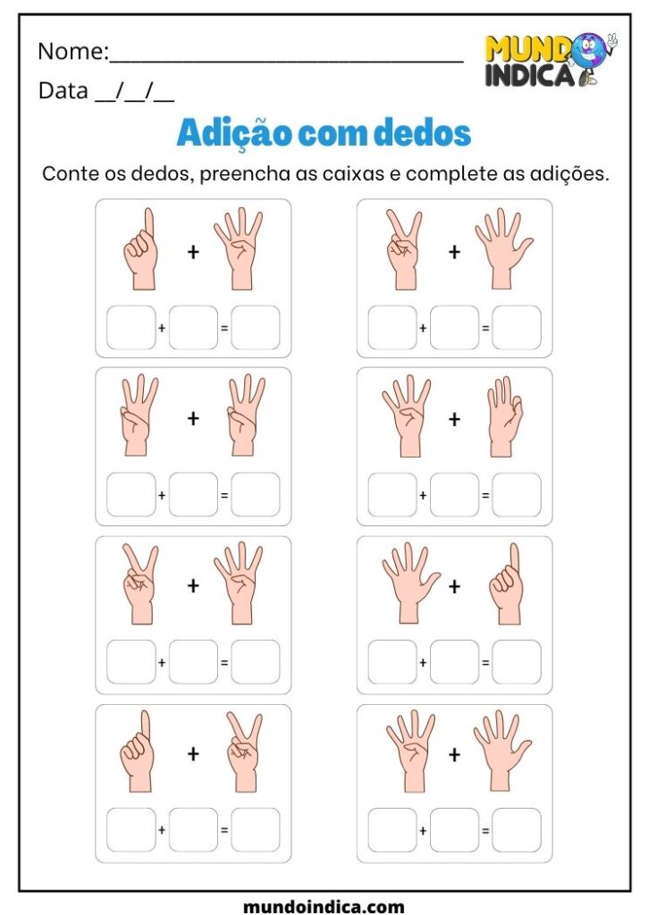 15 Atividades de Adição para Imprimir
