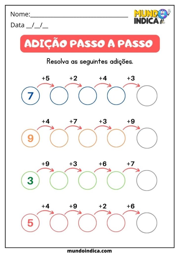 15 Atividades de Adição para Imprimir