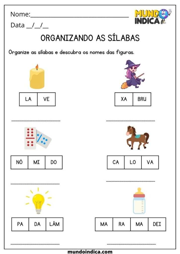 20 Atividades de Alfabetização 1º Ano Prontas Para Imprimir