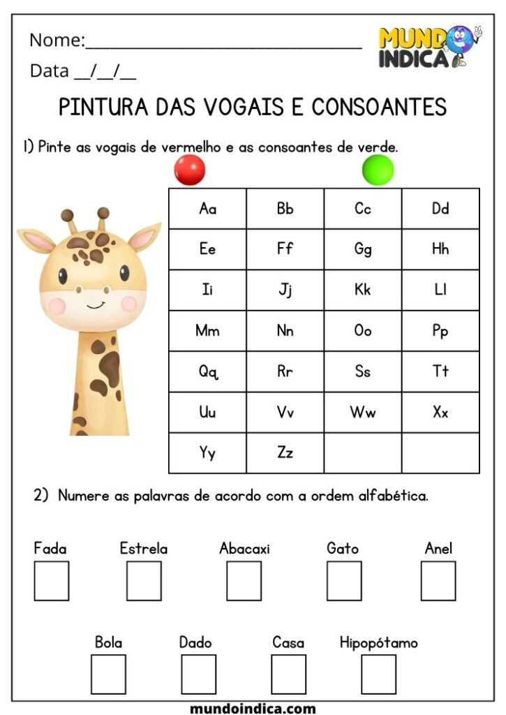20 Atividades de Alfabetização 1º Ano Prontas Para Imprimir