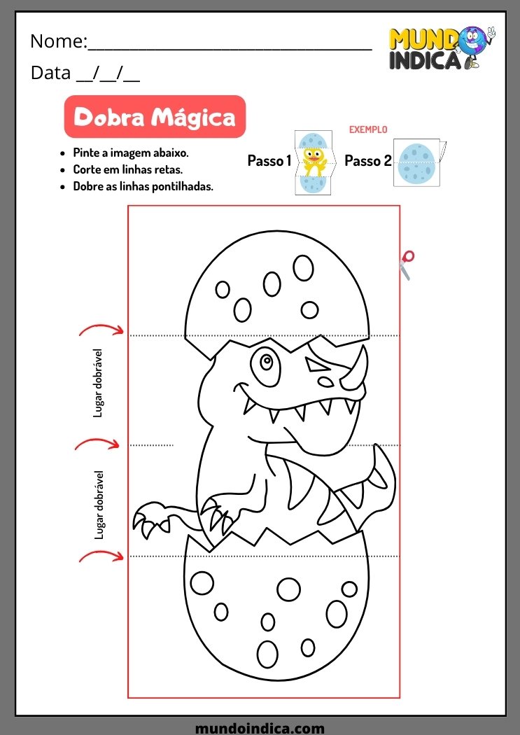 Atividade de dinossauro para educação infantil para imprimir
