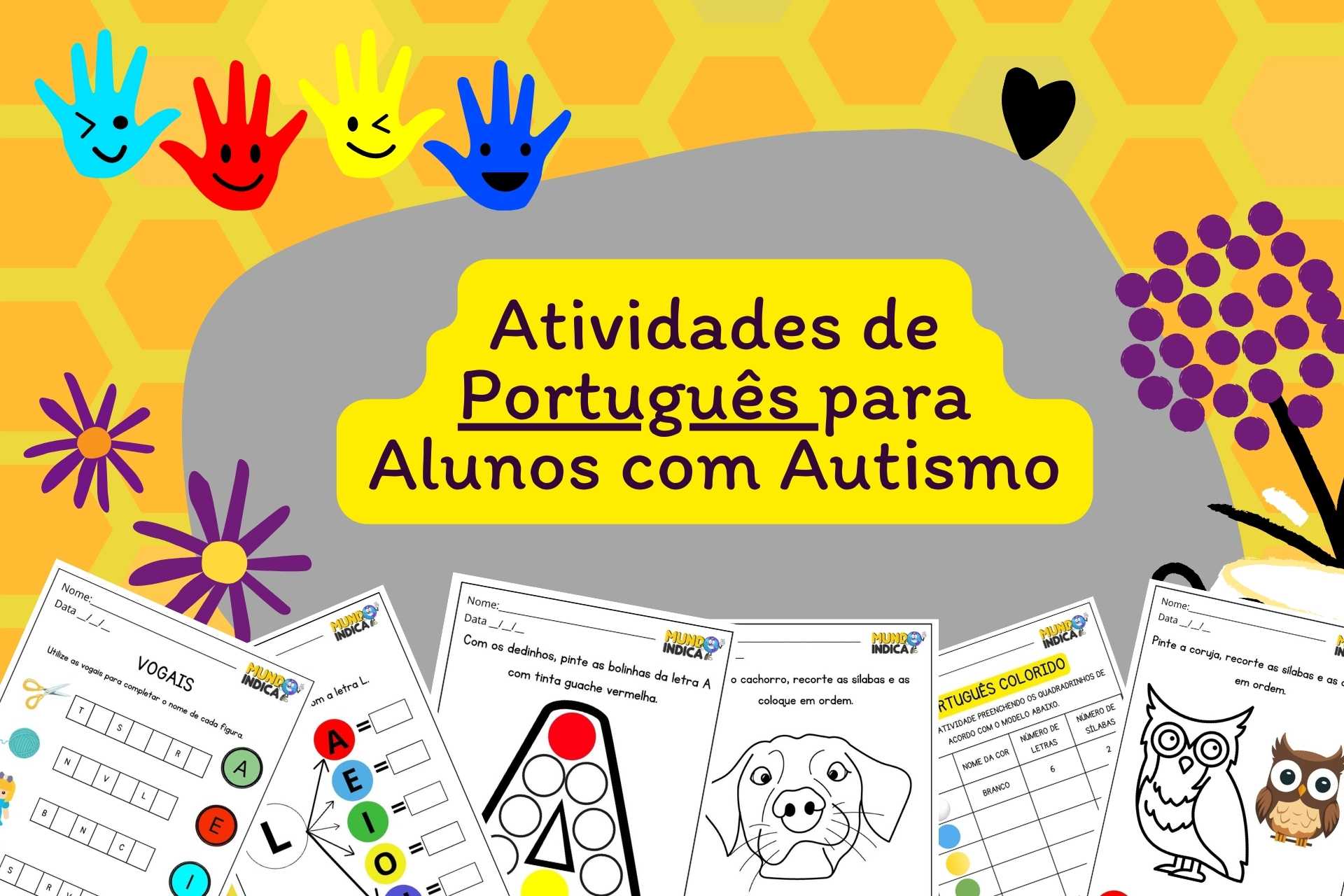 Atividades de Português para Alunos com Autismo para Imprimir
