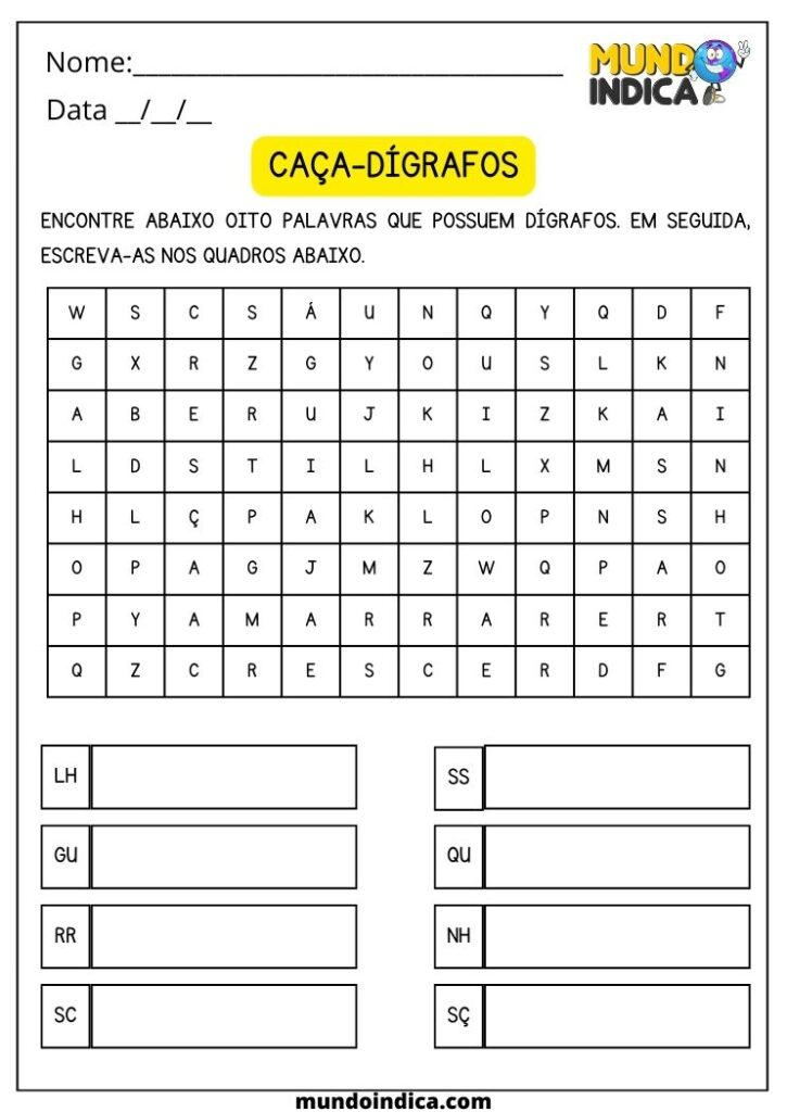15 Atividades de Caça-Palavras para 1º, 2º e 3º ano