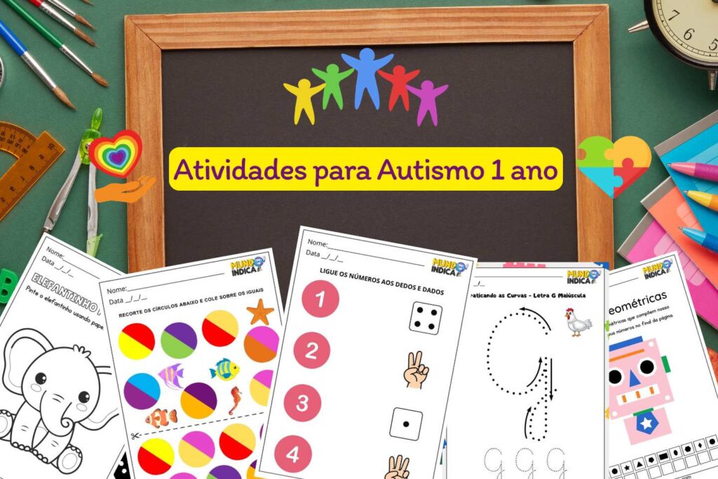 18 Atividades para Autismo 1 ano para Imprimir