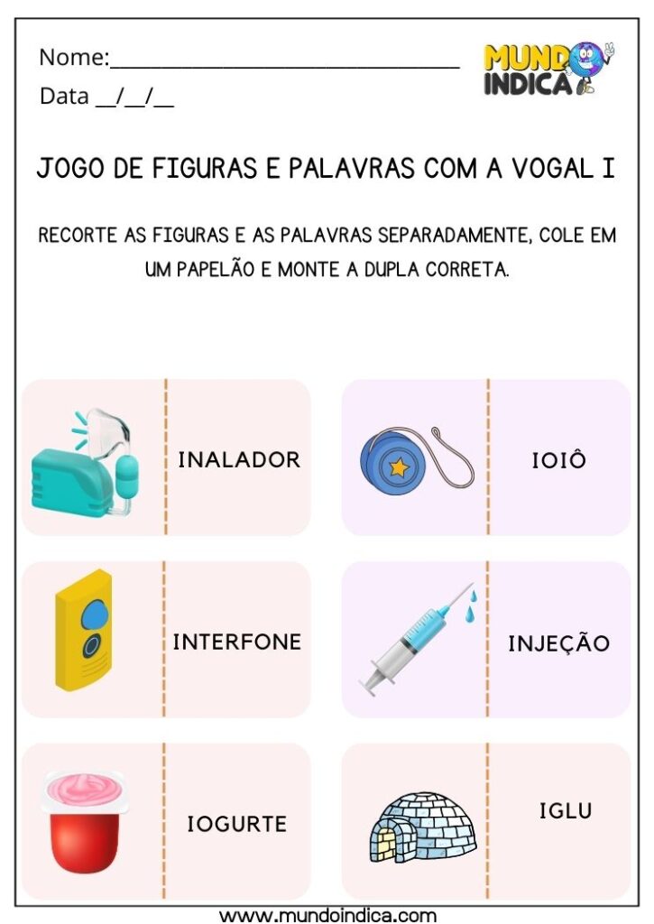 15 Atividades Vogal I para Imprimir