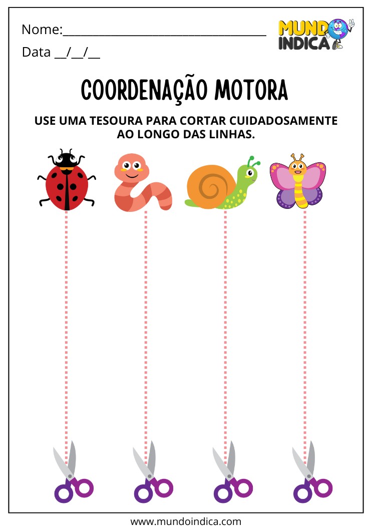 Atividade de Inclusão para Coordenação Motora para Imprimir