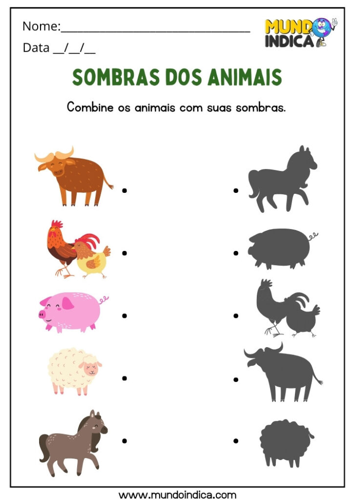 15 Atividades de Pareamento para Autismo para Imprimir