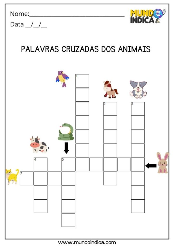 15 Atividades De Palavras Cruzadas Na Educação Infantil