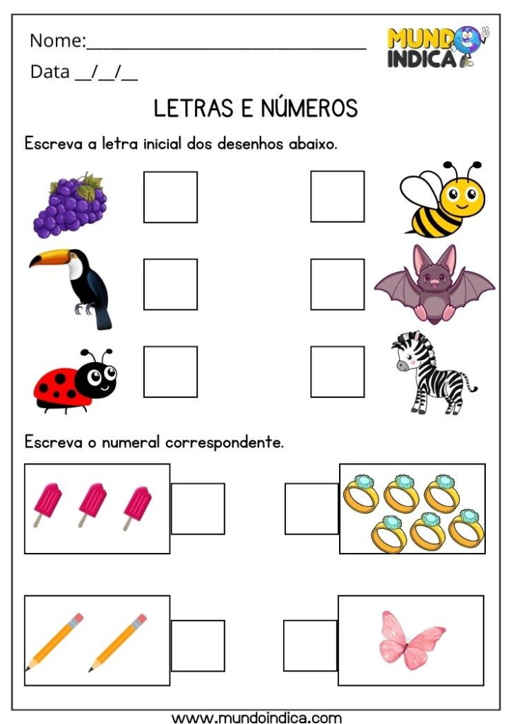 30 Atividades para Educação Infantil 1 Ano para Imprimir