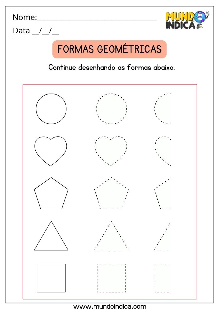 Atividade para educação infantil 2 anos formas geométricas para imprimir