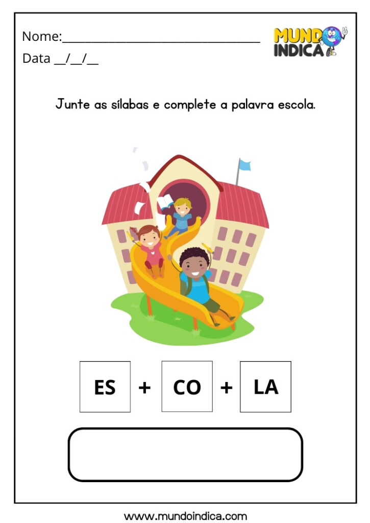 15 Atividades sobre o Dia da Escola para Imprimir