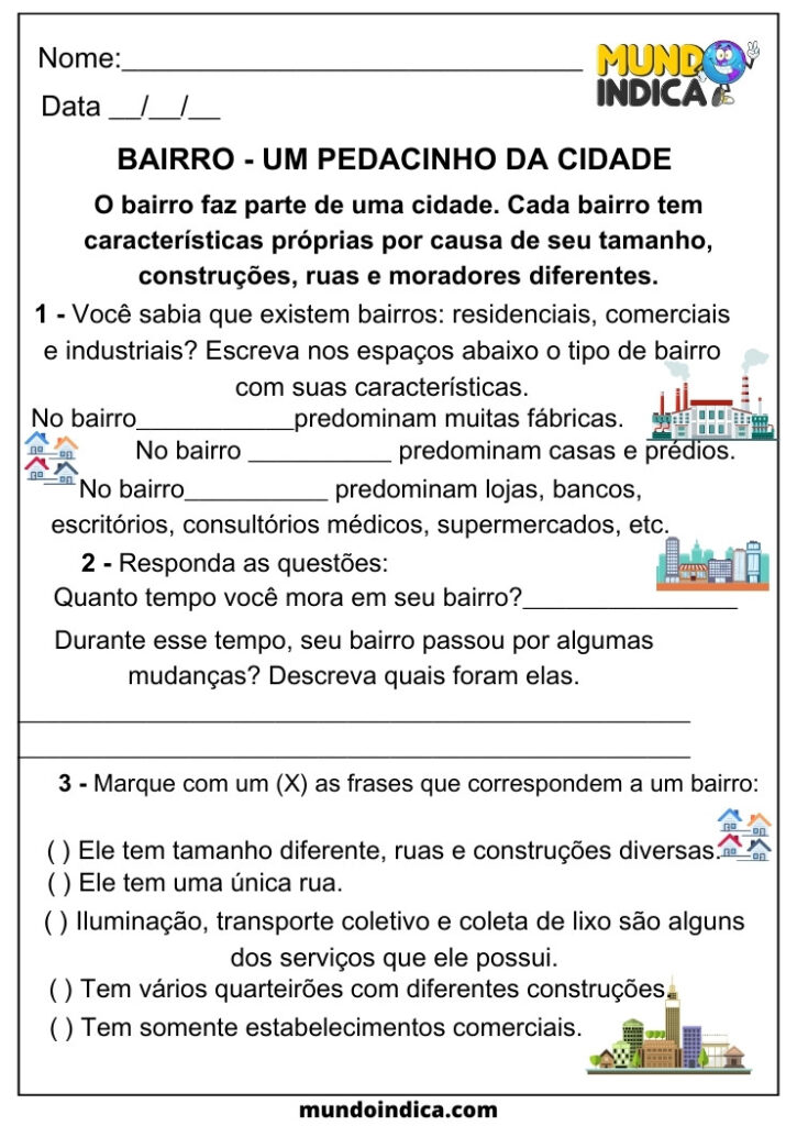 20 Atividades de Geografia para o 3 ano do Ensino Fundamental