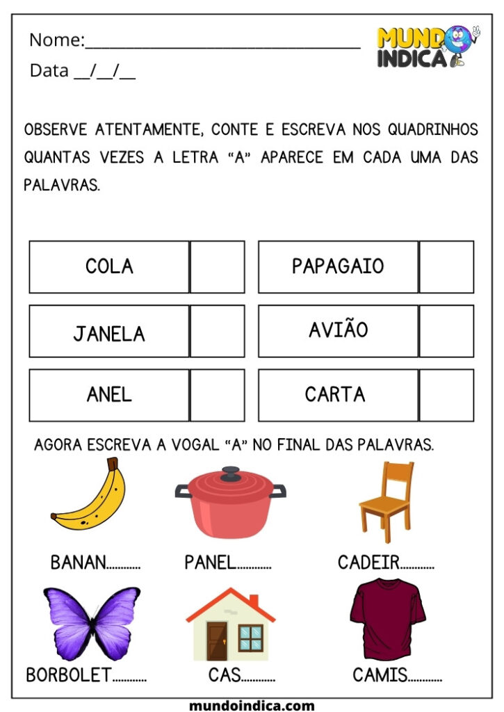 15 Atividades para Educação Infantil 5 Anos para Imprimir