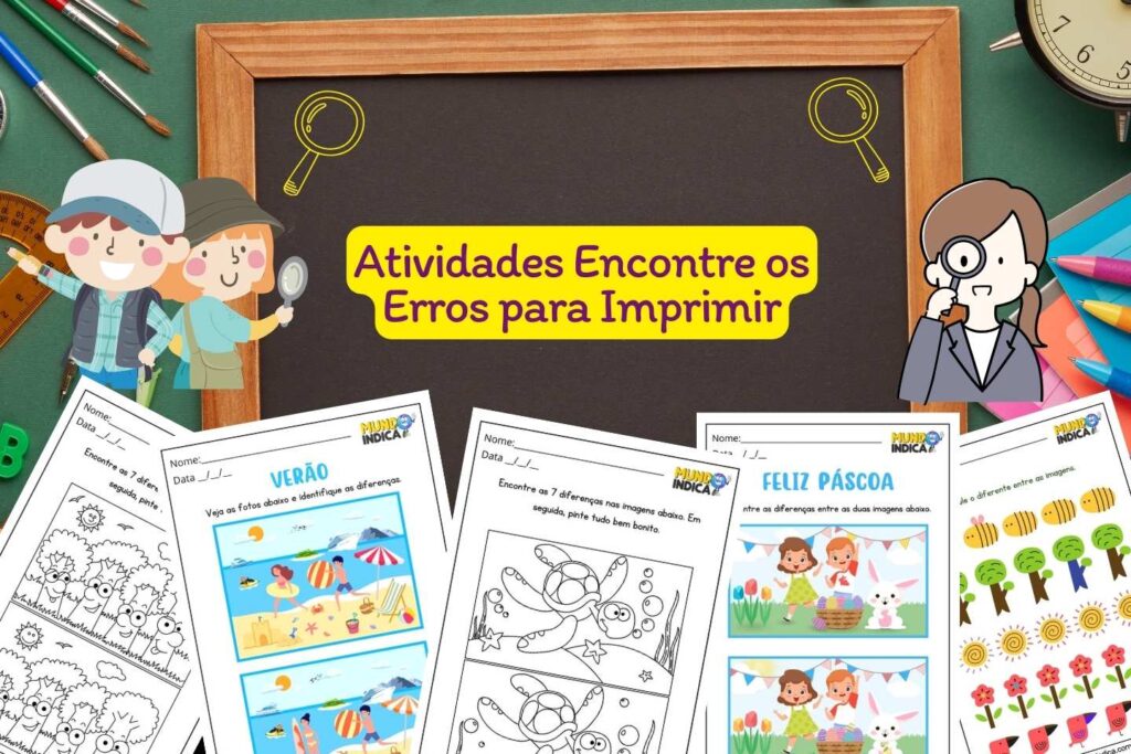 15 Atividades Encontre os Erros para Imprimir