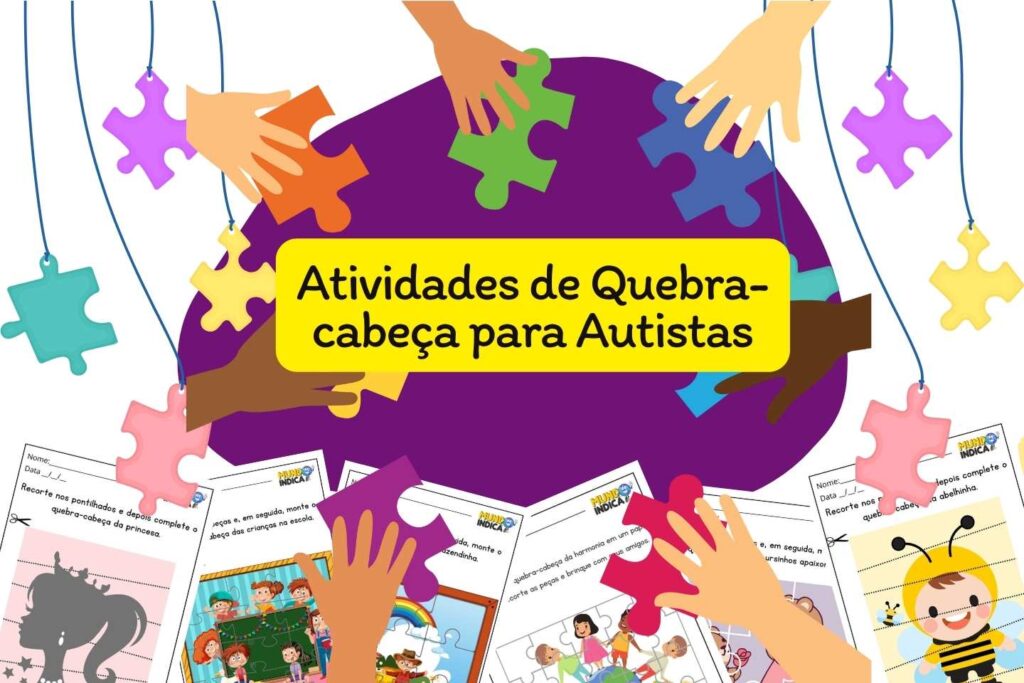 15 Atividades de Quebra-cabeça para Autistas para Imprimir
