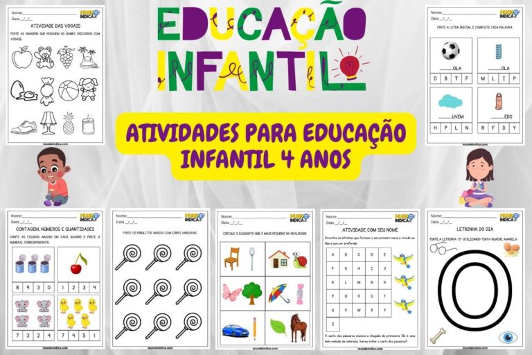 15 Atividades para Educação Infantil 4 Anos para Imprimir