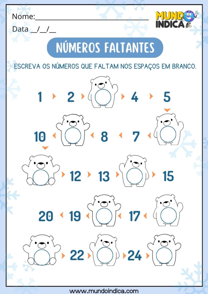 10 Atividades com Sequência Numérica para Educação Infantil