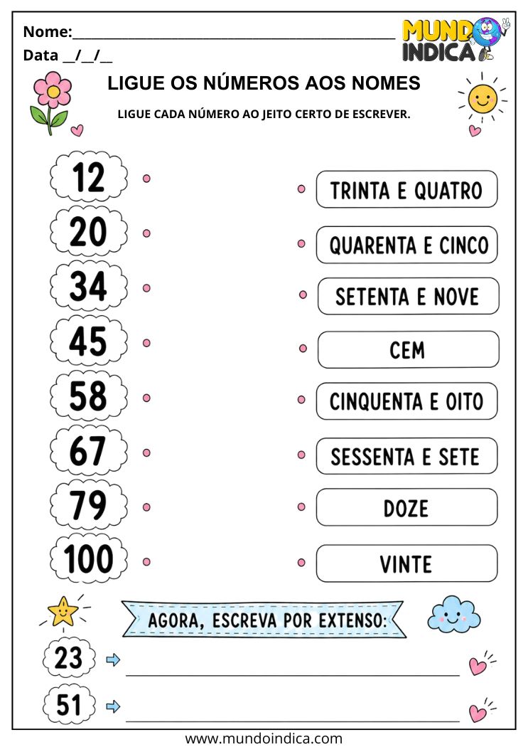 Atividade com Números para Alunos com Autismo para Imprimir