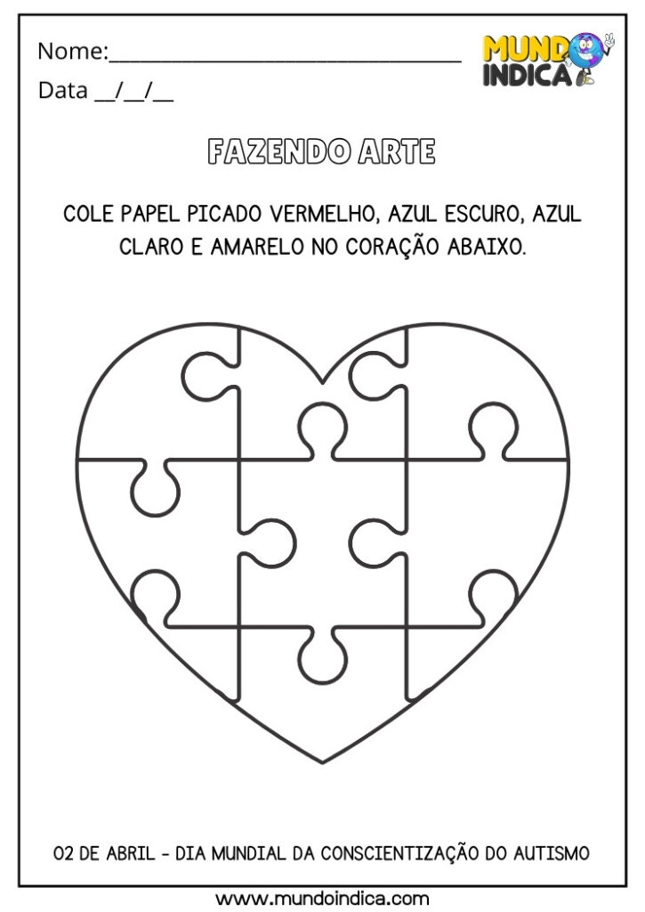 20 Atividades para Crianças com Autismo para Imprimir