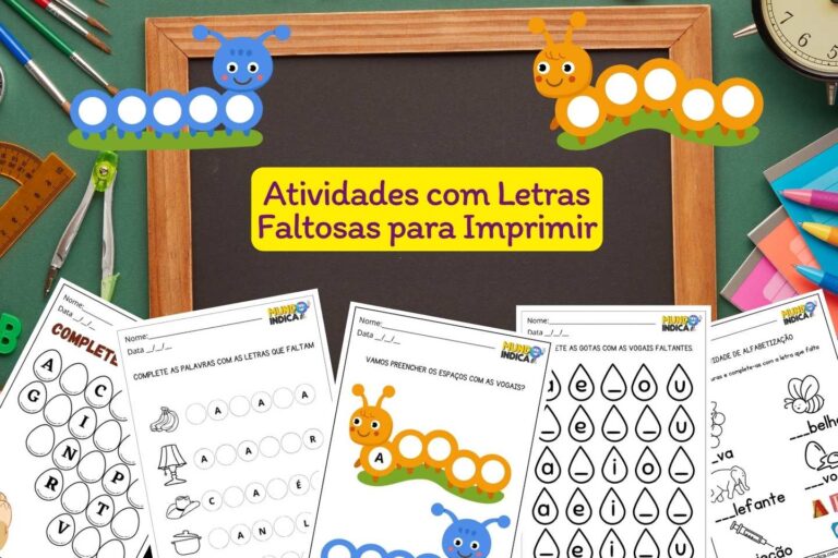 10 Atividades com Letras Faltosas para Imprimir