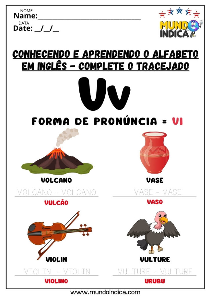 10 Atividades de Inglês com Alfabeto