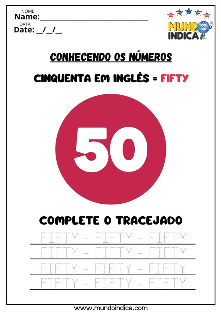 20 Atividades de Inglês para Imprimir