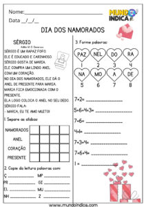 5 Atividades do Dia dos Namorados para Imprimir