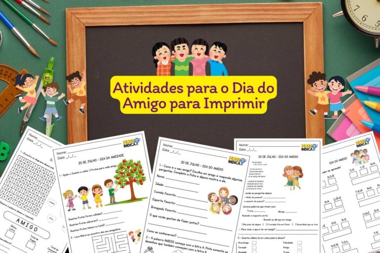 5 Atividades para o Dia do Amigo para Imprimir
