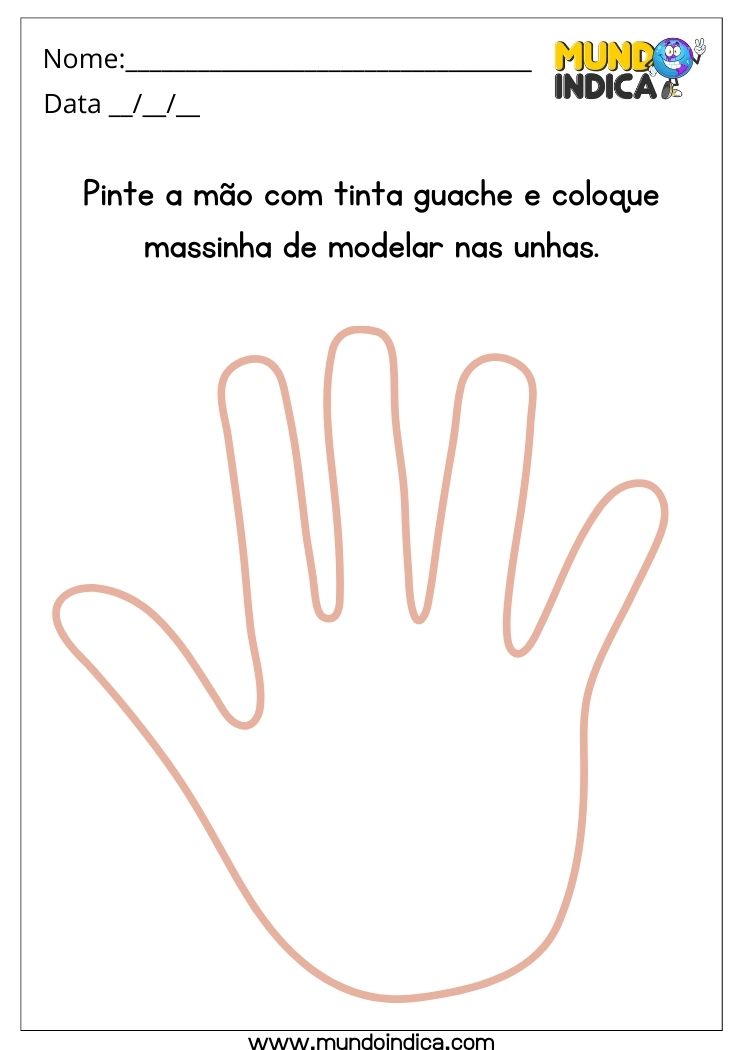 Atividade Lúdica de Férias com Tinta Guache e Massinha de Modelar para Educação Infantil