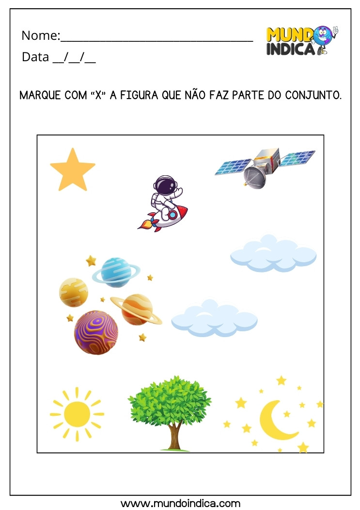 Atividade de Educação Inclusiva de Percepção Visual para TDAH para Imprimir