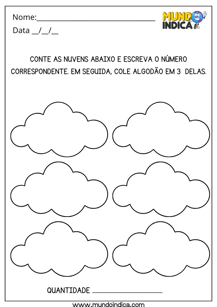 Atividade de Férias com Contagem e Colagem para Autistas para Imprimir