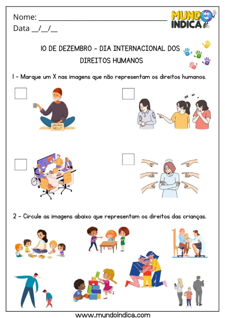 10 Atividades para o Dia Internacional dos Direitos Humanos