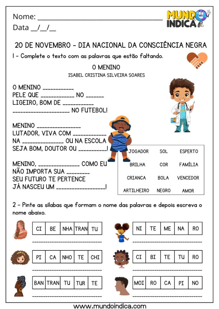 10 Atividades para o Dia Nacional da Consciência Negra