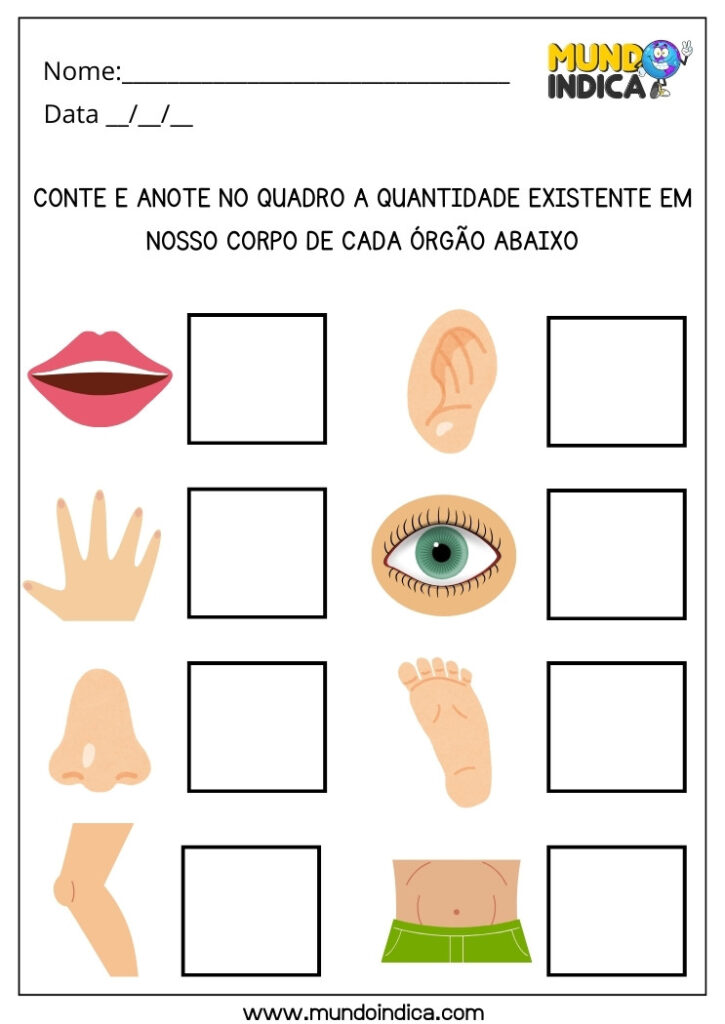 10 Atividades Lúdicas sobre o Corpo Humano