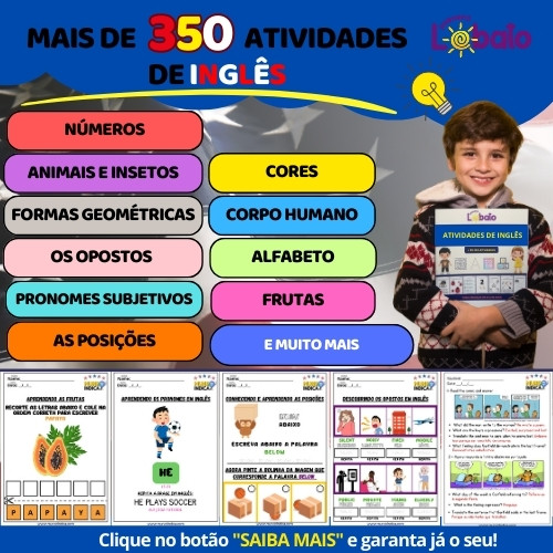 Material com Atividades de Inglês em PDF