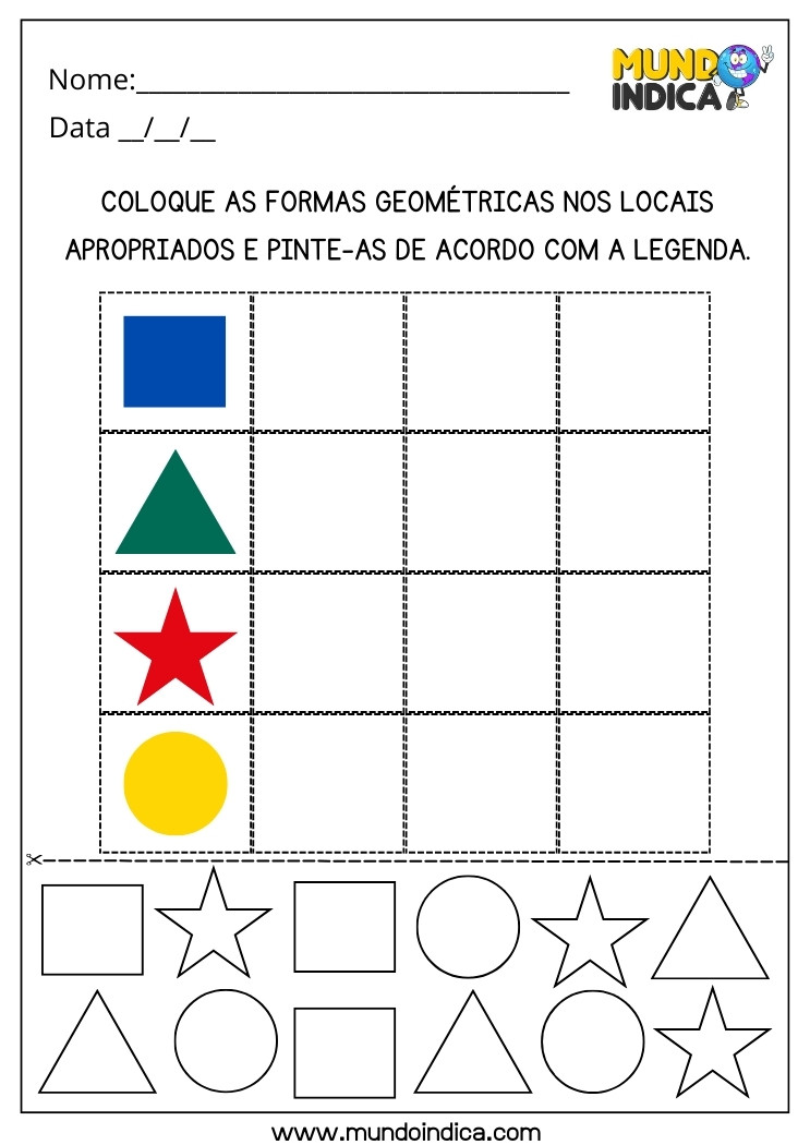 Atividade Lúdica para TDAH com Formas Geométricas