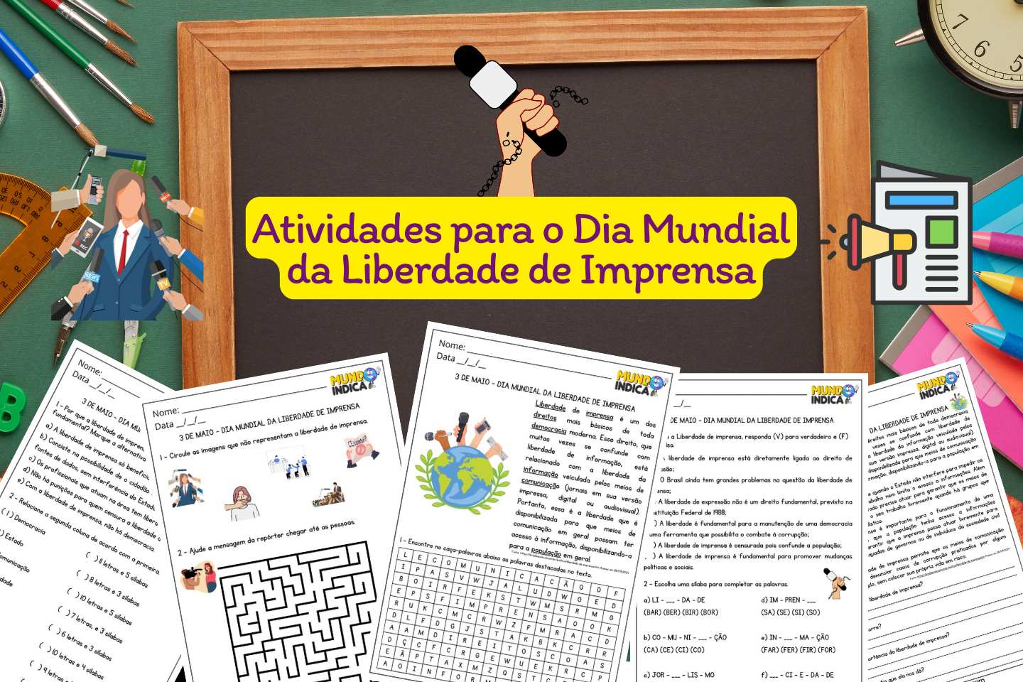 Atividades para o Dia Mundial da Liberdade de Imprensa