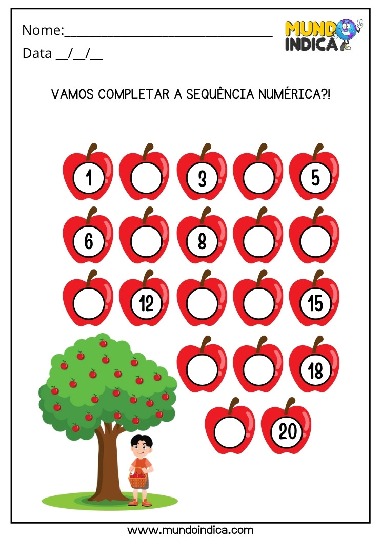 Atividade Lúdica de Sequência Numérica para Crianças com TDAH