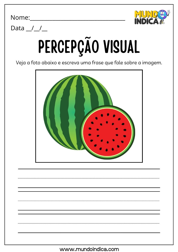 Atividade de Alimentação Saudável com Percepção Visual para Alunos com Dislexia