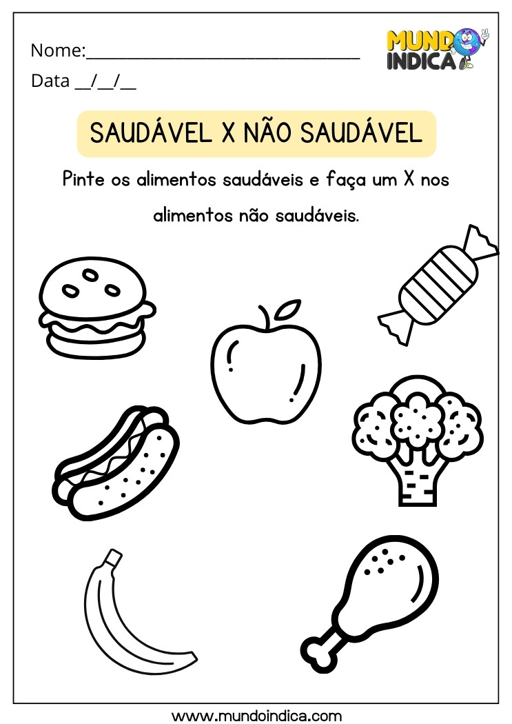 Atividade de Alimentação Saudável de Reconhecimento e Percepção Visual de Alimentos Saudáveis e Não Saudáveis para Alunos com Deficiência Intelectual