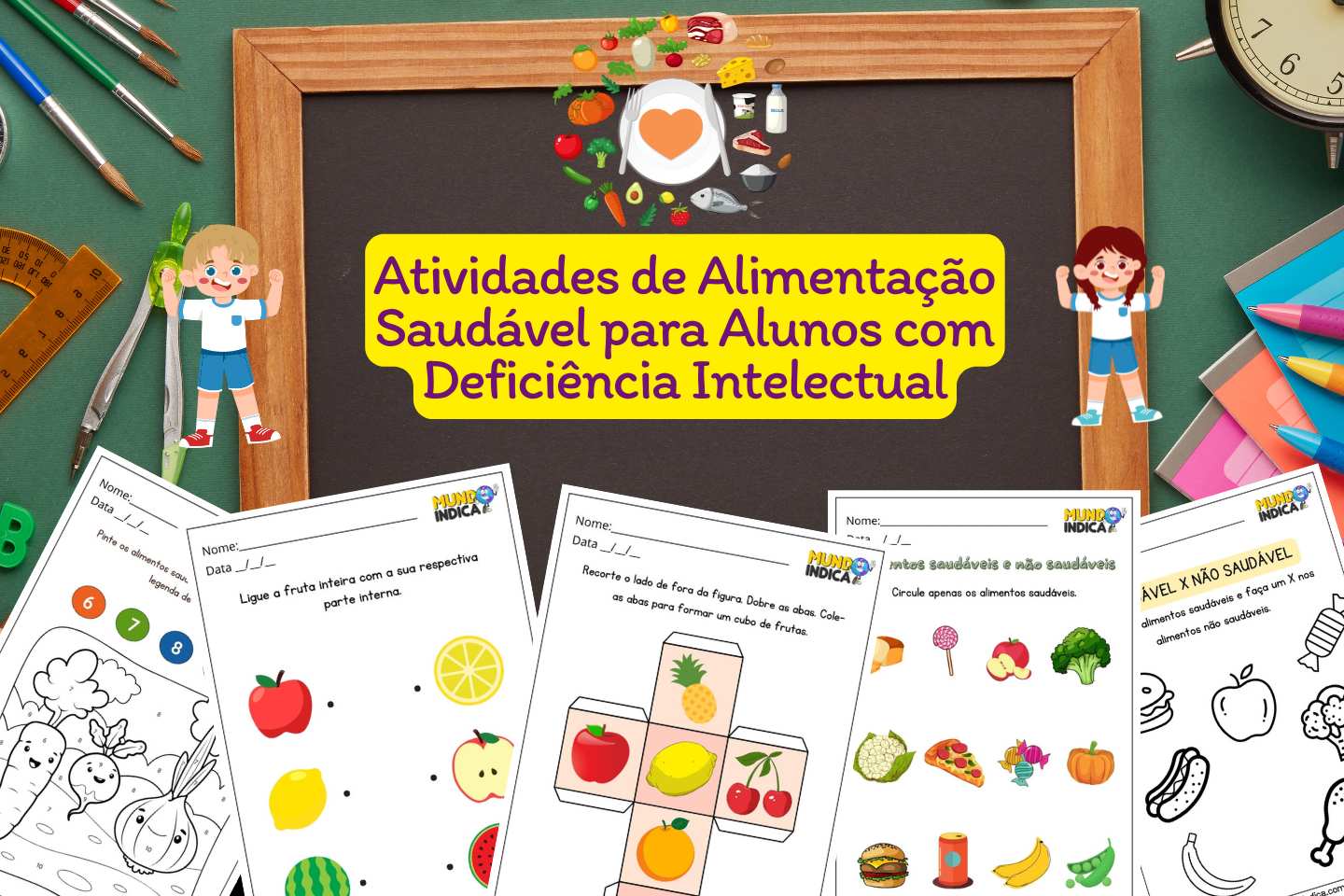 Atividades de Alimentação Saudável para Alunos com Deficiência Intelectual