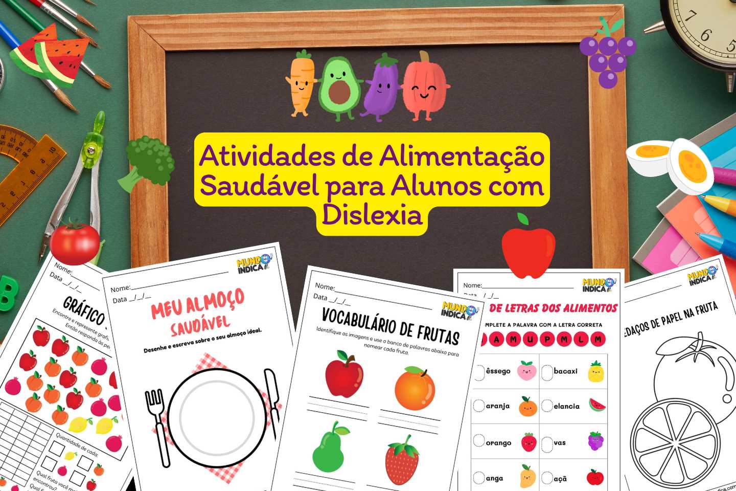 Atividades de Alimentação Saudável para Alunos com Dislexia