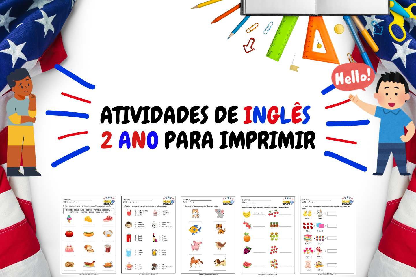 Atividades de Inglês 2 Ano para Imprimir