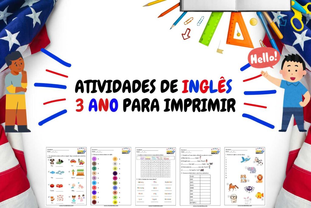 10 Atividades de Inglês 3 Ano para Imprimir