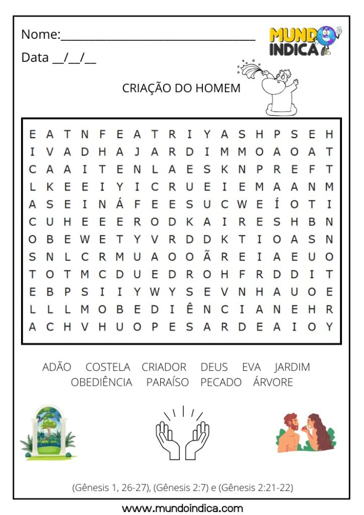 7 Caça-palavras Bíblicos para Imprimir