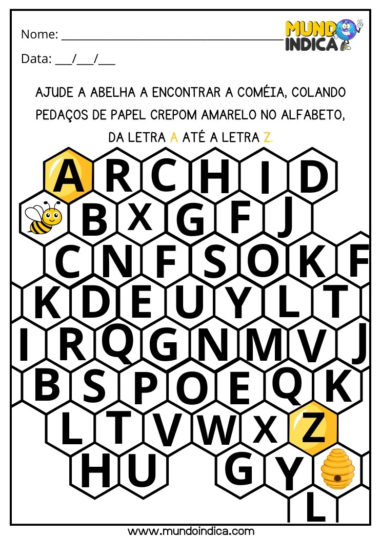 Atividade Lúdica com Alfabeto para Crianças com Síndrome de Down