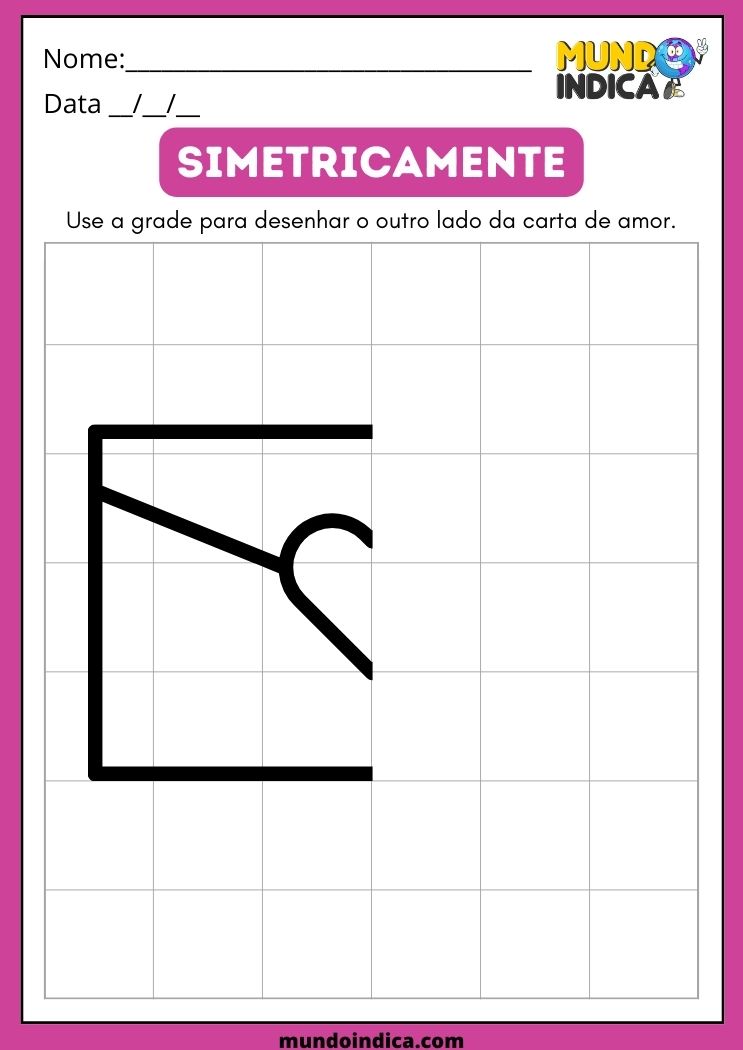 Atividade de Simetria para Férias de Crianças com TDAH